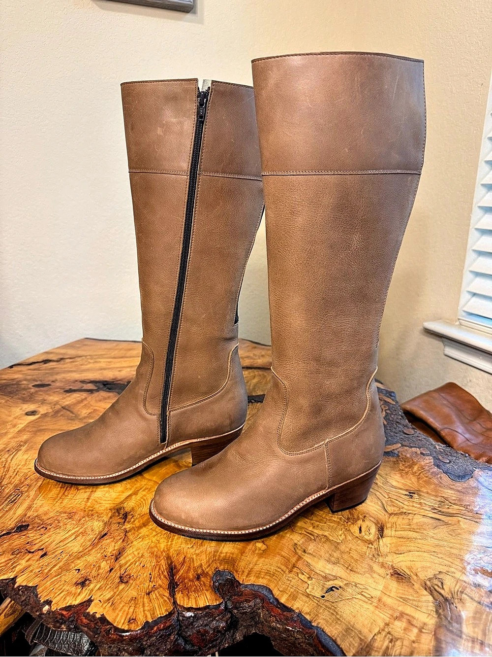 Adelante The Condesa Tall Heeled Boots Brown US 10
